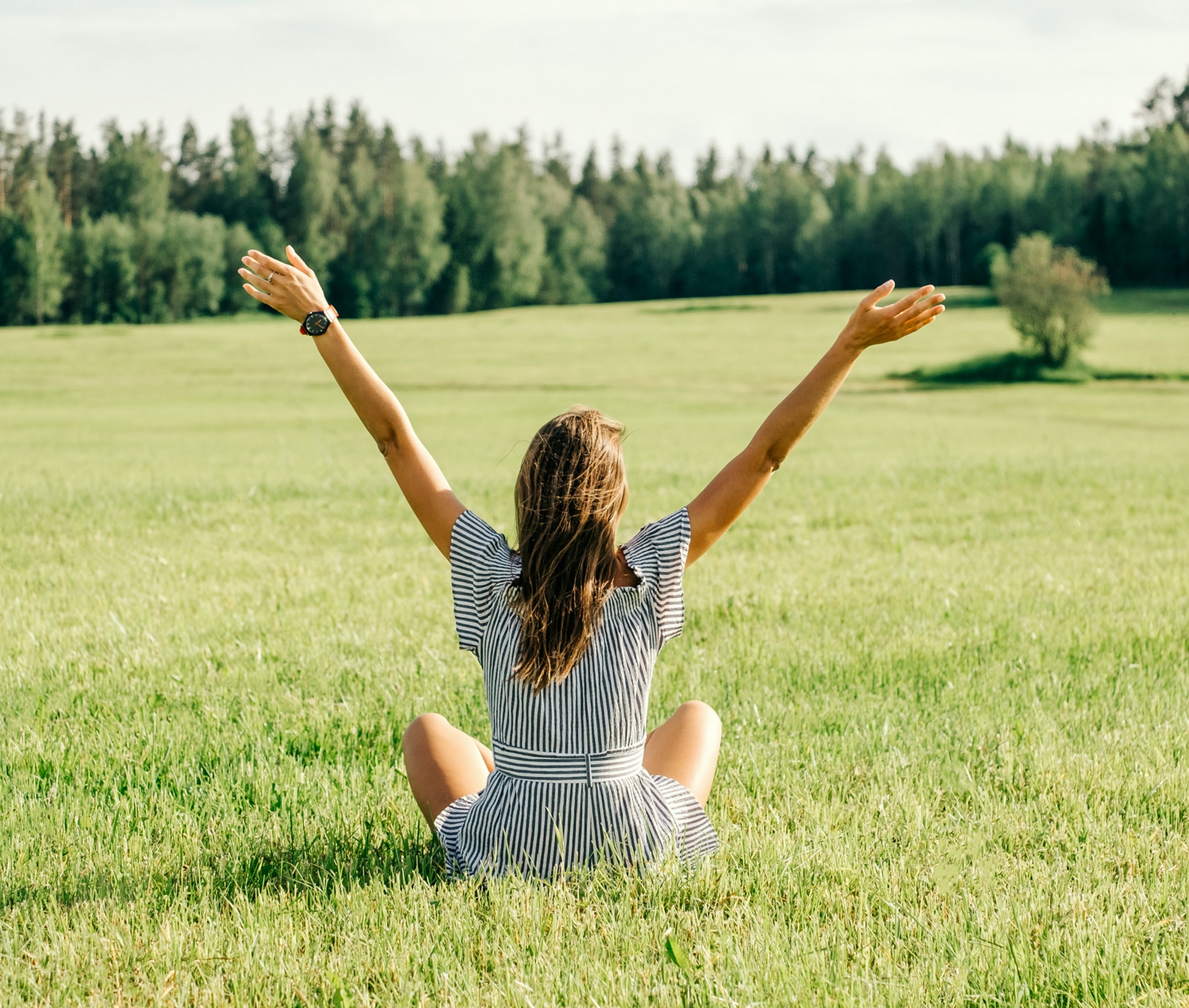 woman on grass